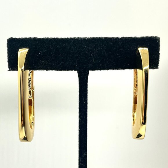 JENNY BIRD MEGA U-LINK EARRINGS Gold Modern Chunky Hoop Statement Sculptural - Picture 4 of 15